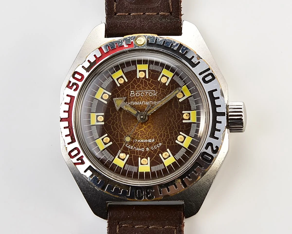 Soviet Vostok Amphibia vintage mechanical wristwatch