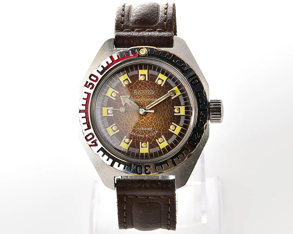 Soviet Vostok Amphibia vintage mechanical wristwatch