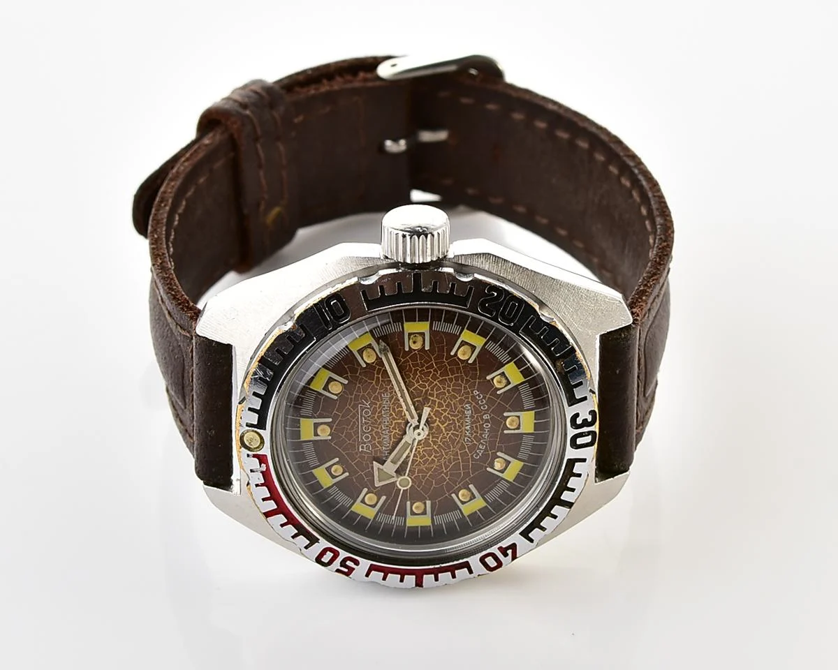 Soviet Vostok Amphibia vintage mechanical wristwatch