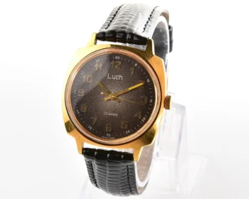 Large Luch Soviet vintage gold-plated wrist watch