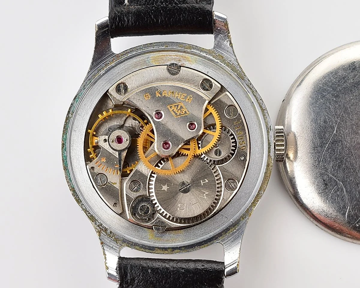 Vintage Soviet mechanical watch Moskva - uncommon version