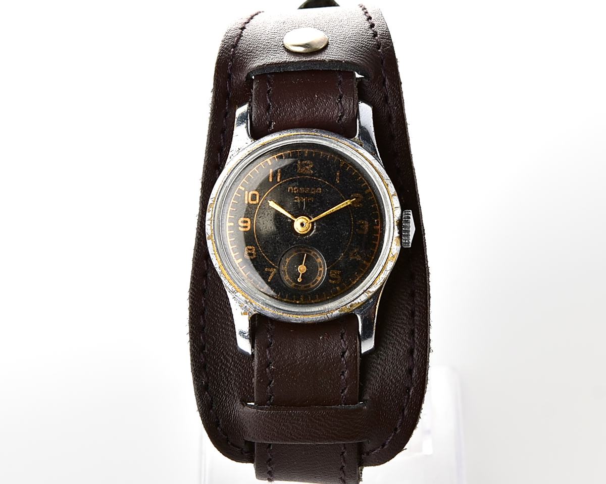 Vintage soviet mechanical watch POBEDA ZIM from the 1950s
