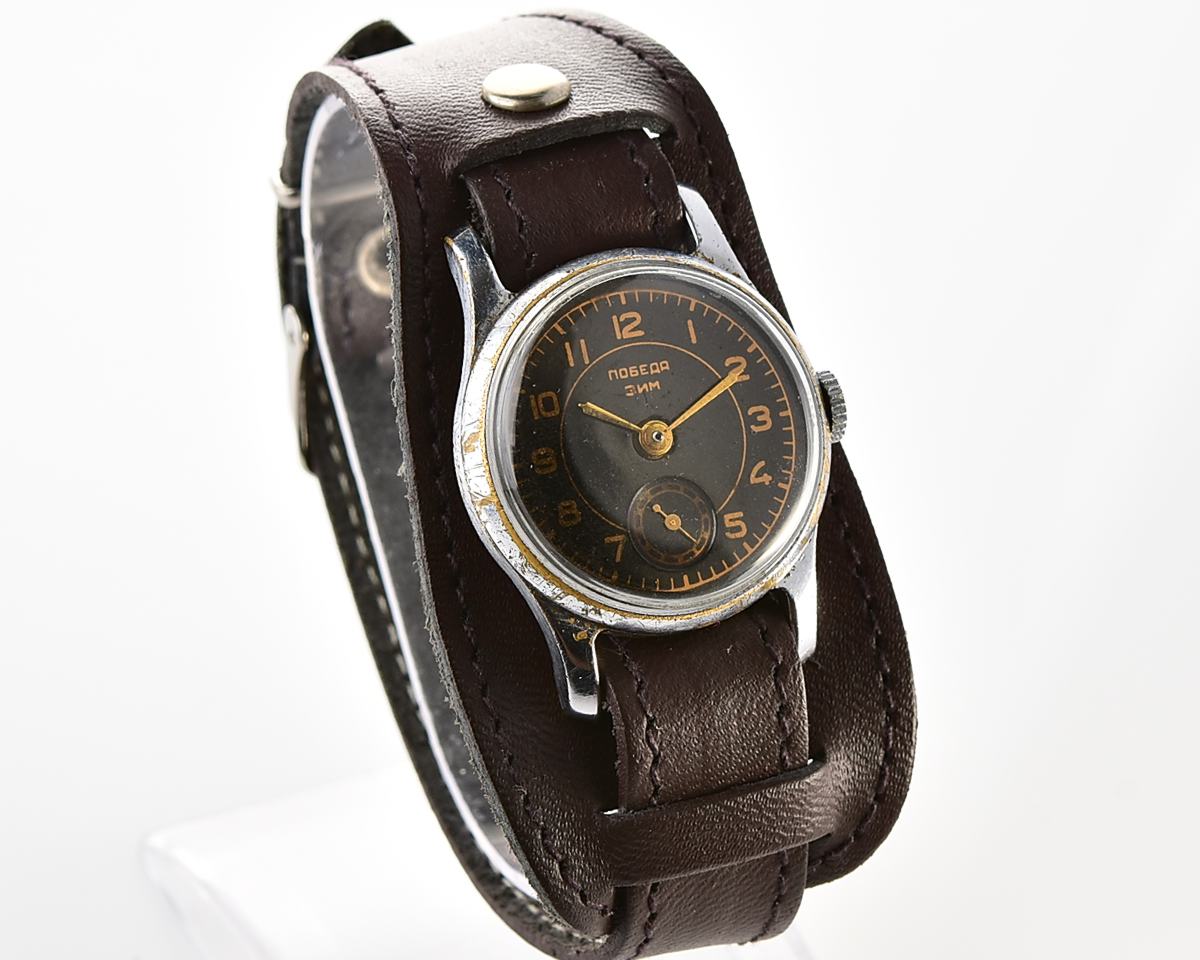Vintage soviet mechanical watch POBEDA ZIM from the 1950s
