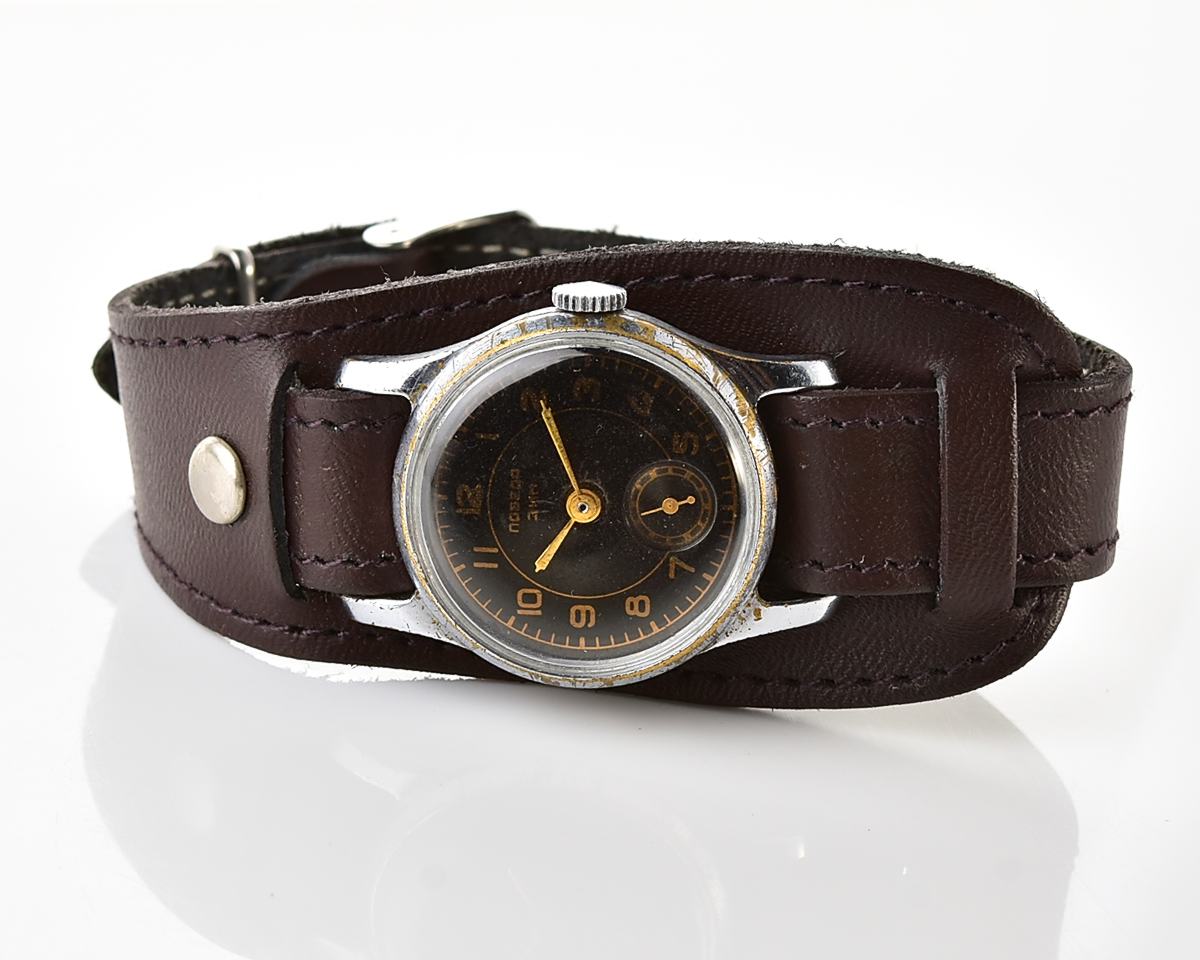 Vintage soviet mechanical watch POBEDA ZIM from the 1950s