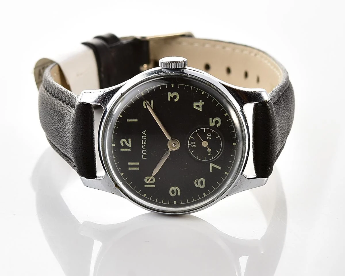 Excellent Soviet mechanical Pobeda wristwatch, PChZ