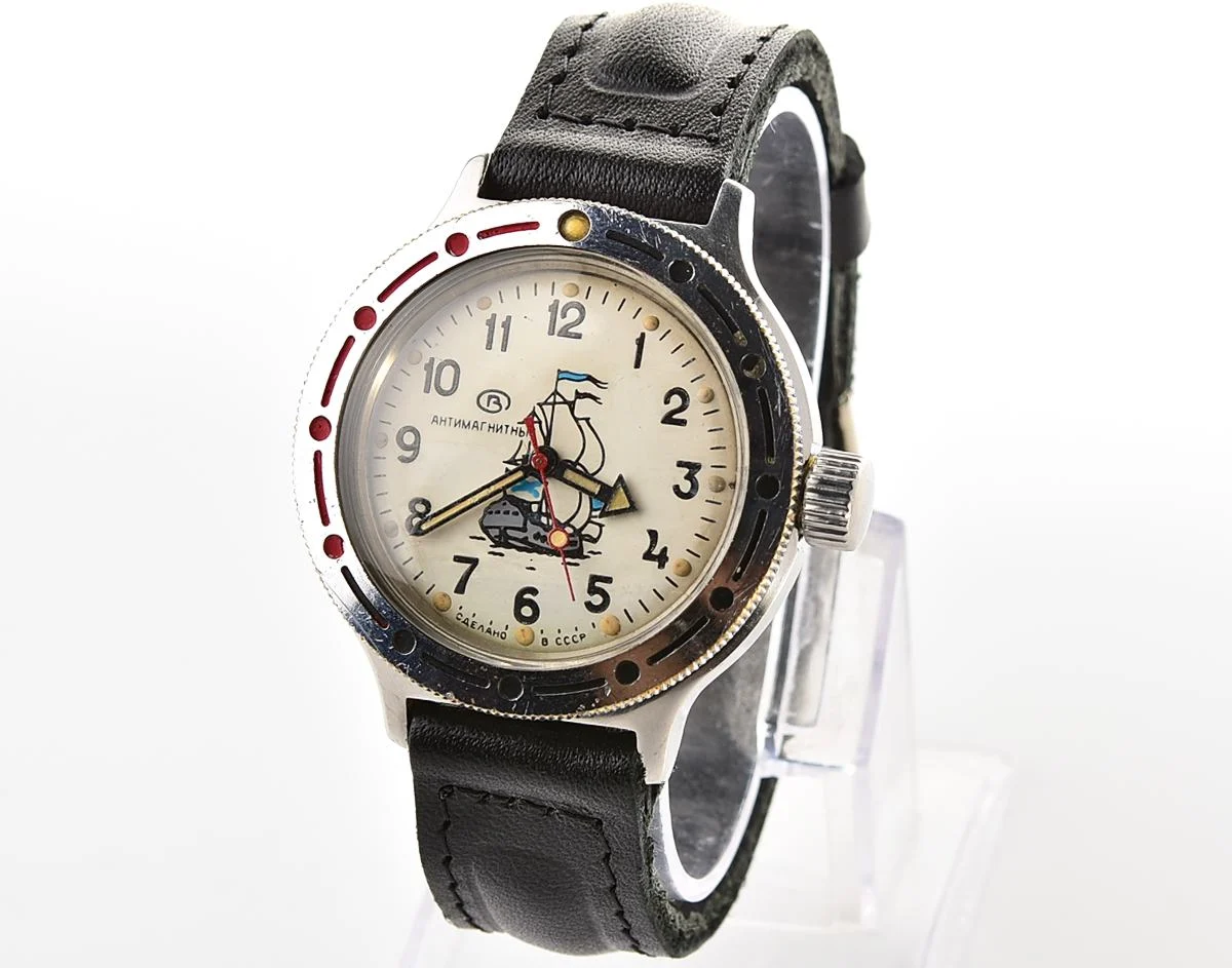 Soviet Vostok Amphibia mechanical wristwatch