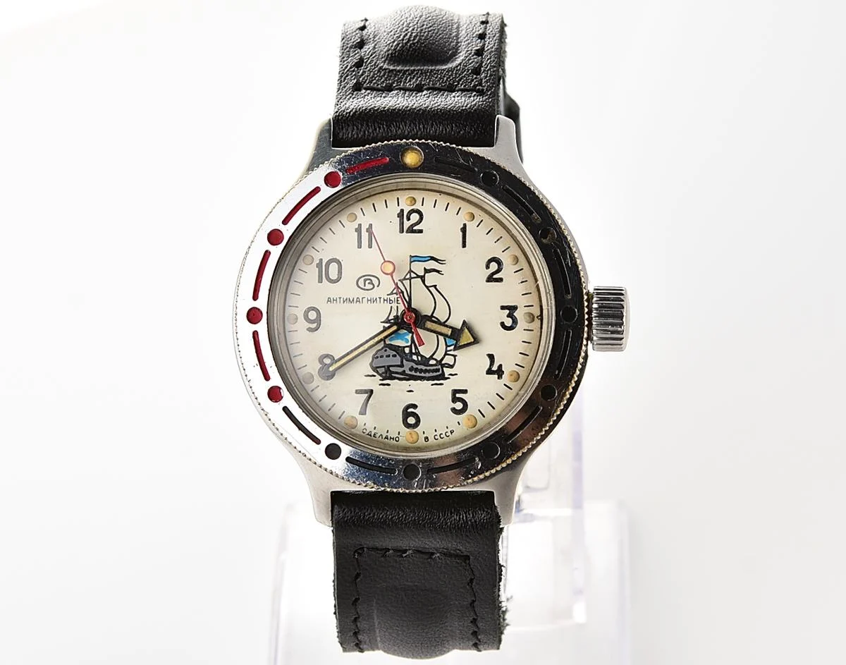 Soviet Vostok Amphibia mechanical wristwatch
