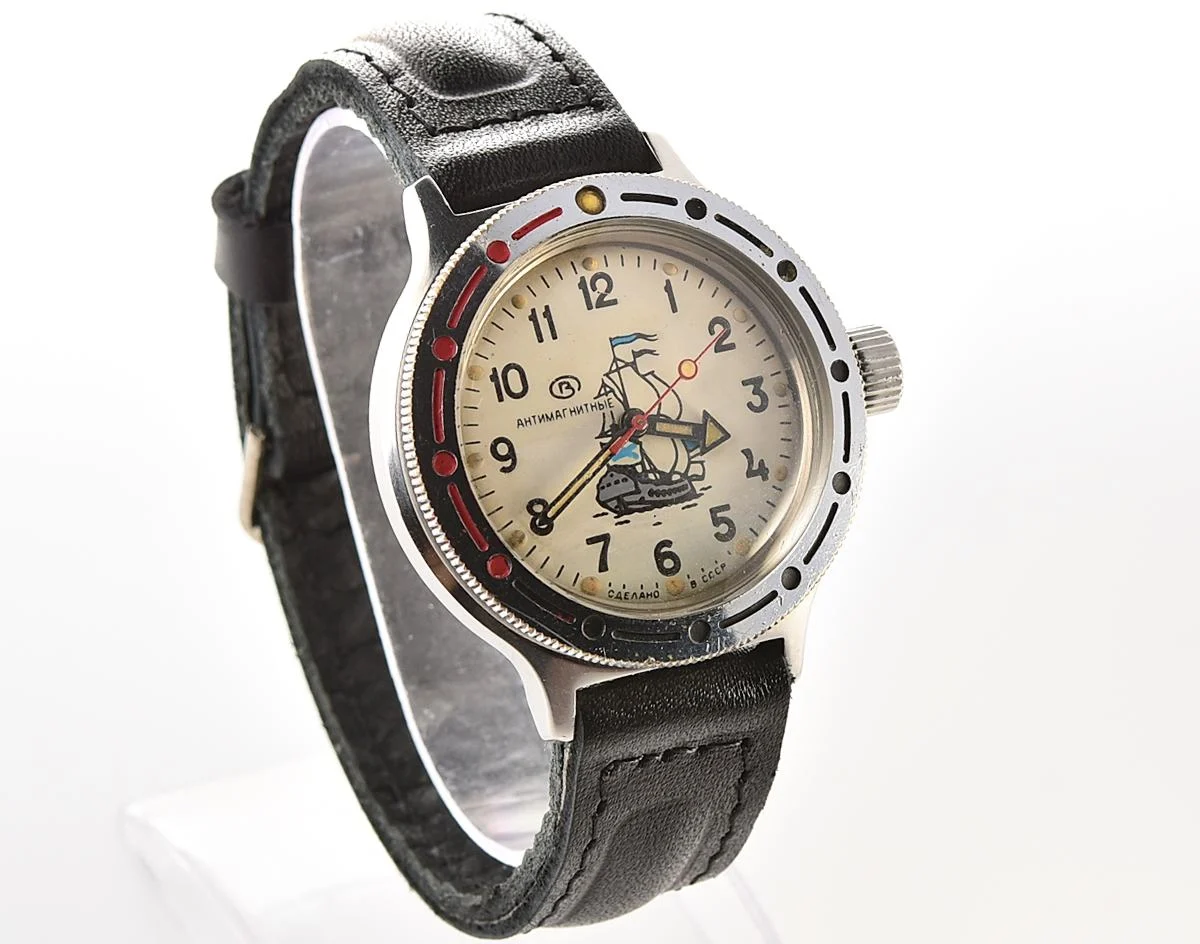 Soviet Vostok Amphibia mechanical wristwatch