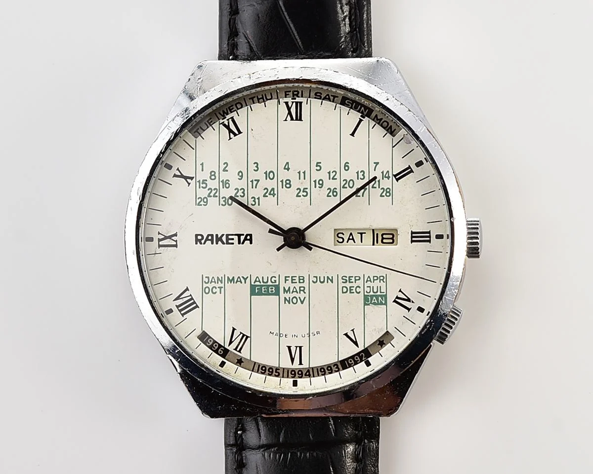 Soviet Raketa perpetual calendar watch