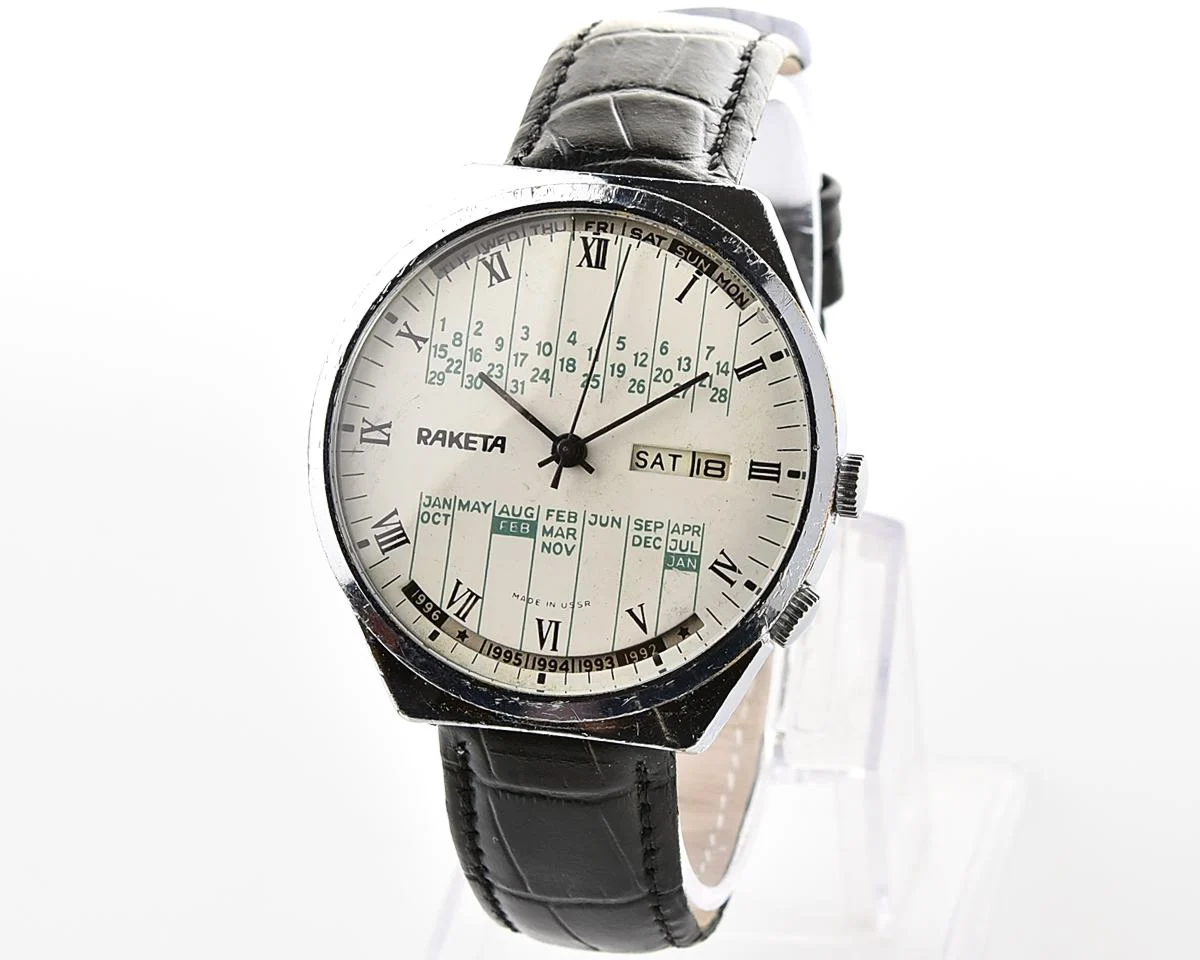 Soviet Raketa perpetual calendar watch