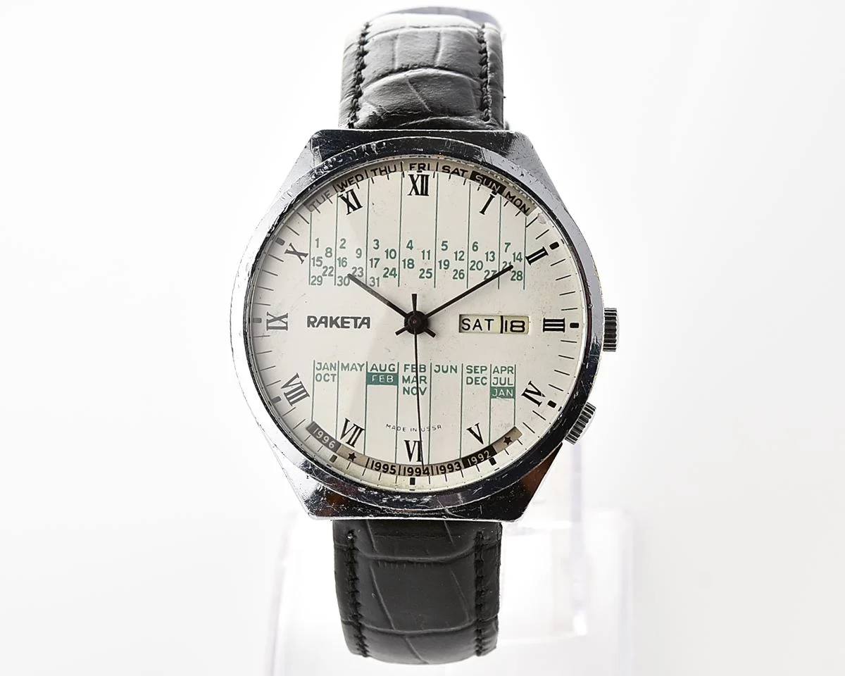 Soviet Raketa perpetual calendar watch