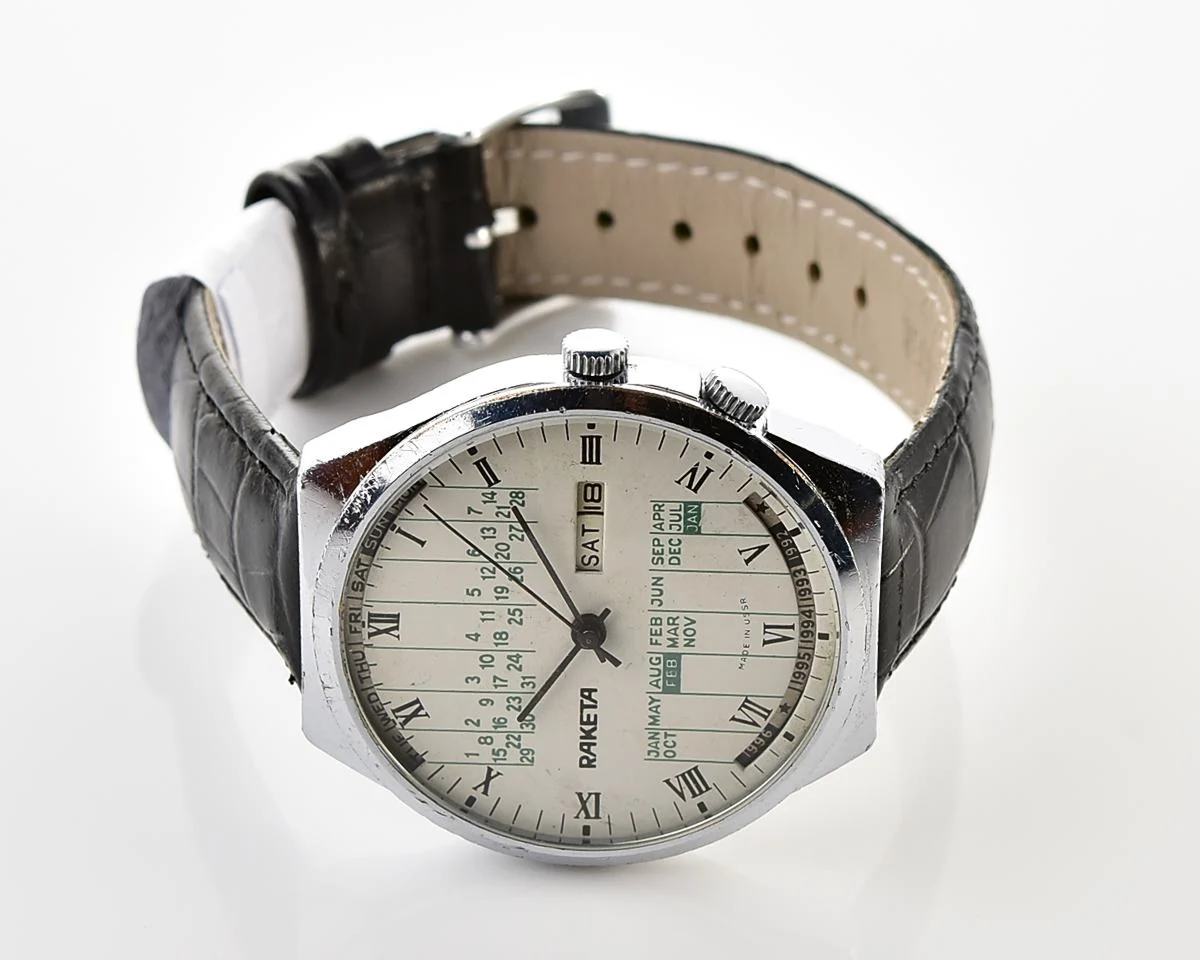 Soviet Raketa perpetual calendar watch