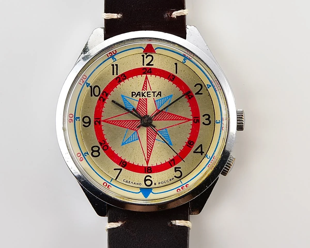 Soviet Raketa Compass Rose mechanical wristwatch