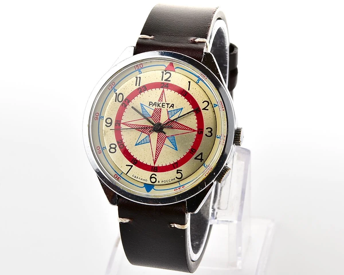 Soviet Raketa Compass Rose mechanical wristwatch