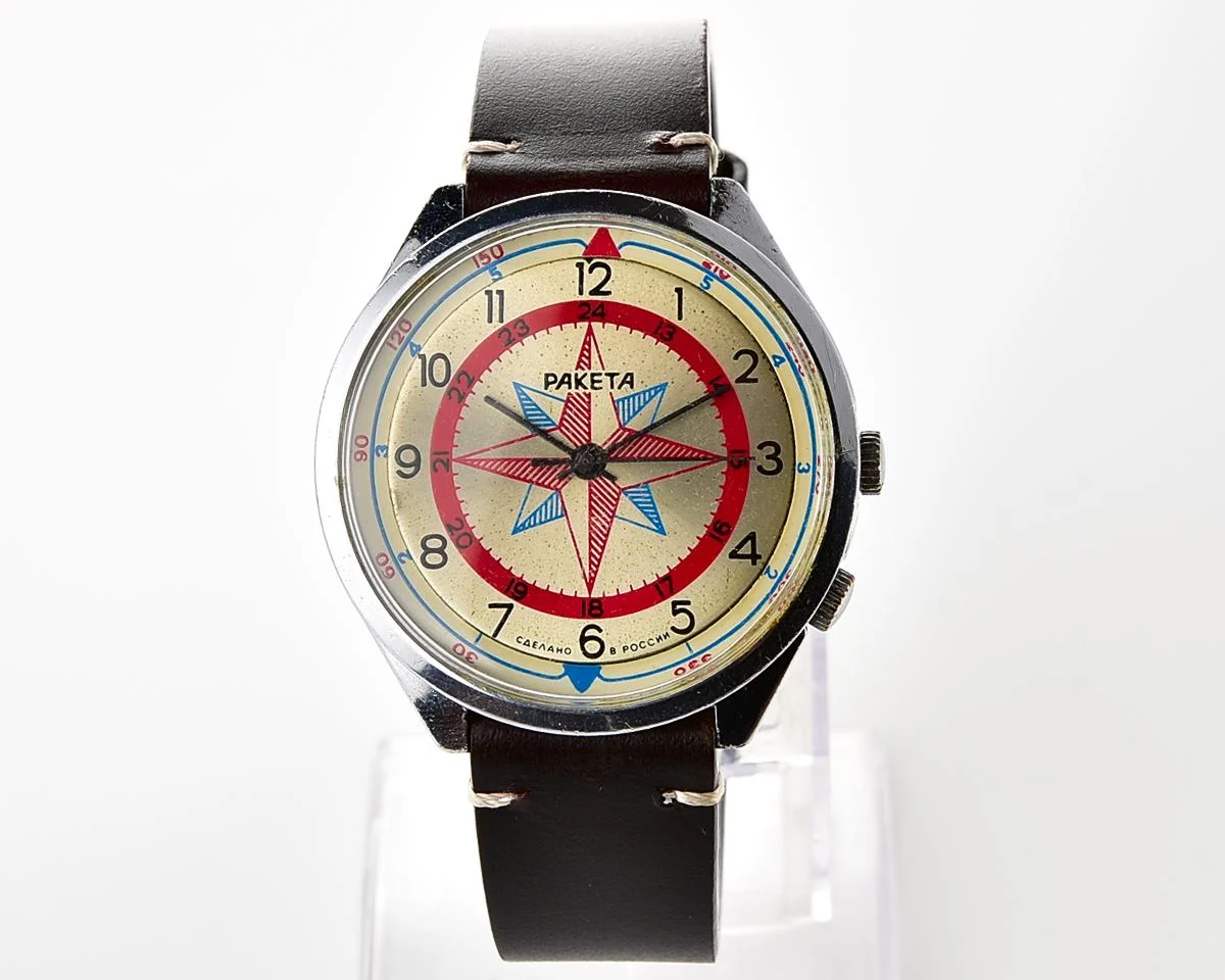 Soviet Raketa Compass Rose mechanical wristwatch