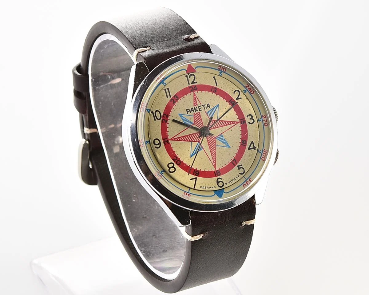 Soviet Raketa Compass Rose mechanical wristwatch