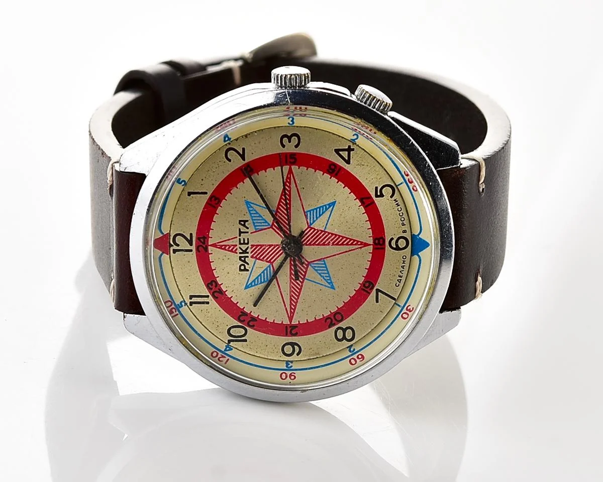 Soviet Raketa Compass Rose mechanical wristwatch