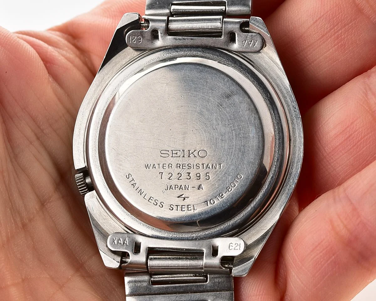 Seiko Actus Automatic 7019-8010 with "No-5" Black Dial, from February 1972