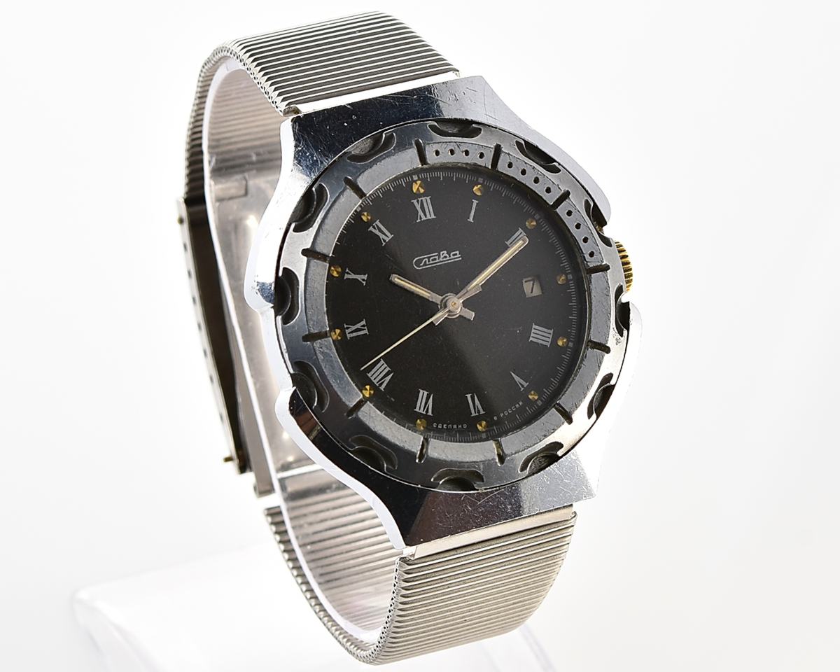 Slava mechanical wrist watch