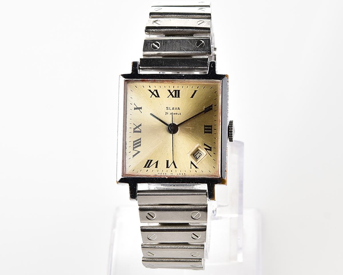 Soviet Slava vintage mechanical wristwatch