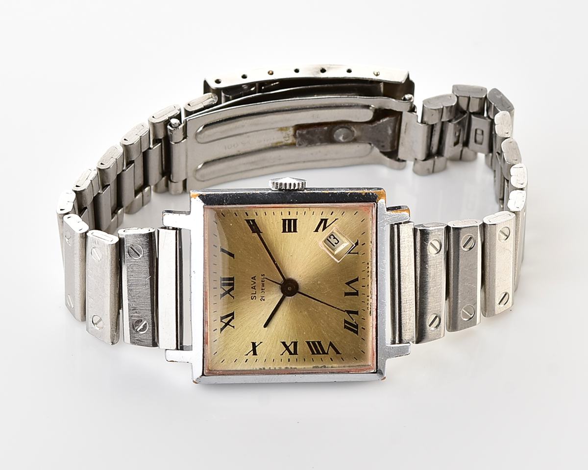 Soviet Slava vintage mechanical wristwatch