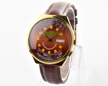 Soviet Raketa-Komandirskie gold-plated perpetual calendar mechanical watch