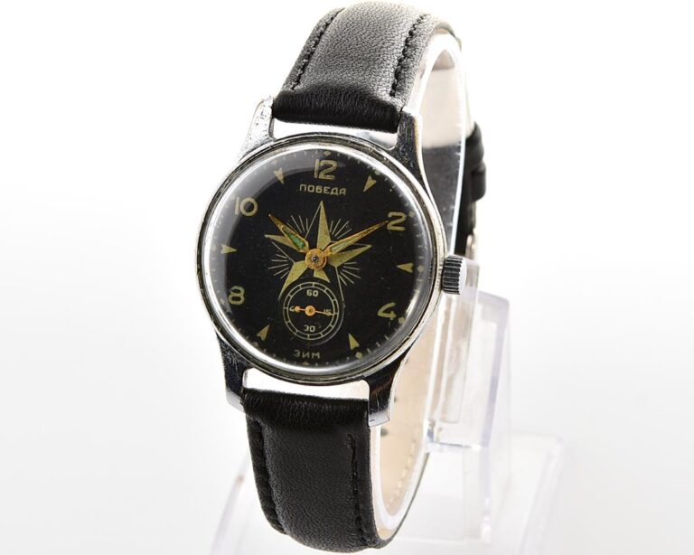 Rare! Vintage soviet mechanical wrist watch POBEDA STAR