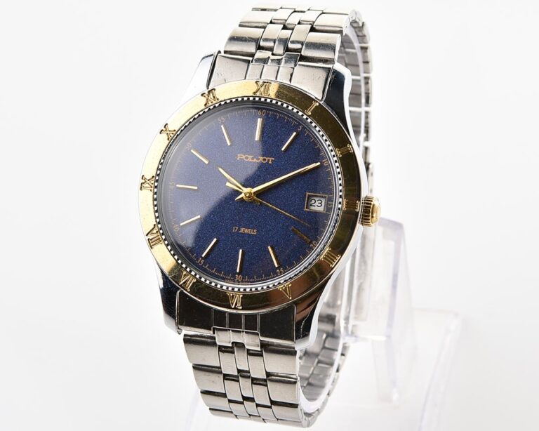 Large POLJOT mechanical wrist watch