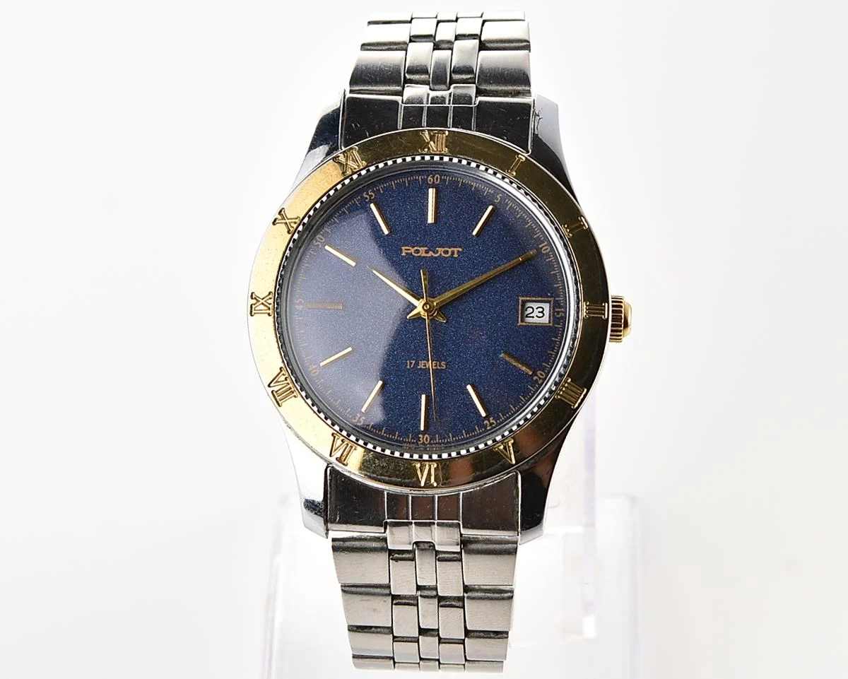 Large Poljot mechanical wrist watch