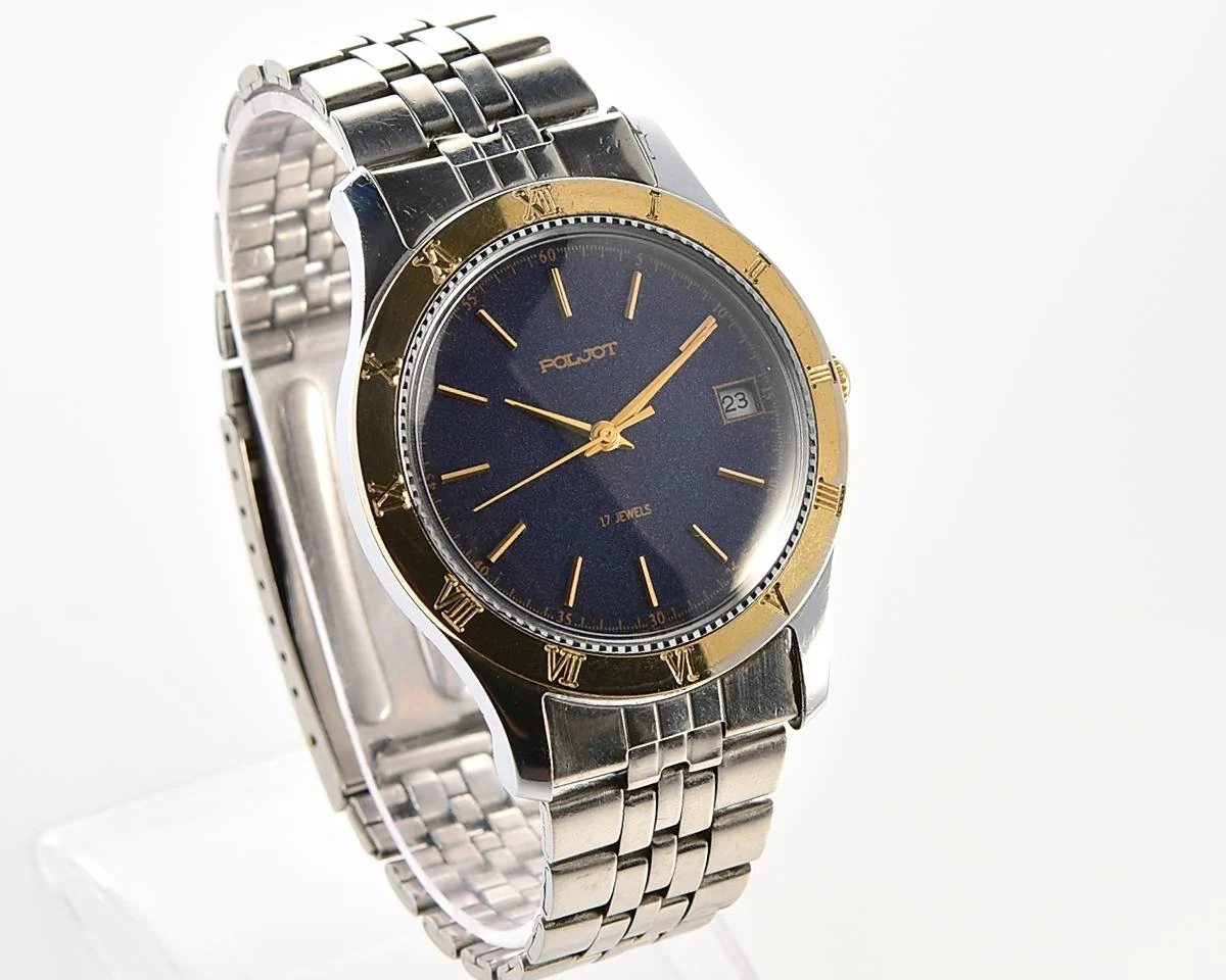 Large Poljot mechanical wrist watch