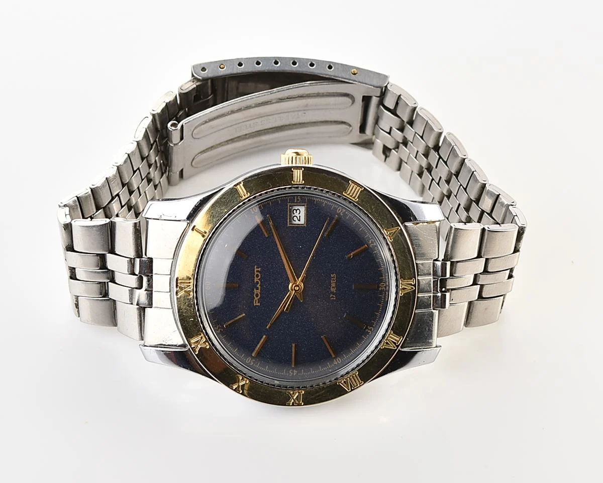 Large Poljot mechanical wrist watch
