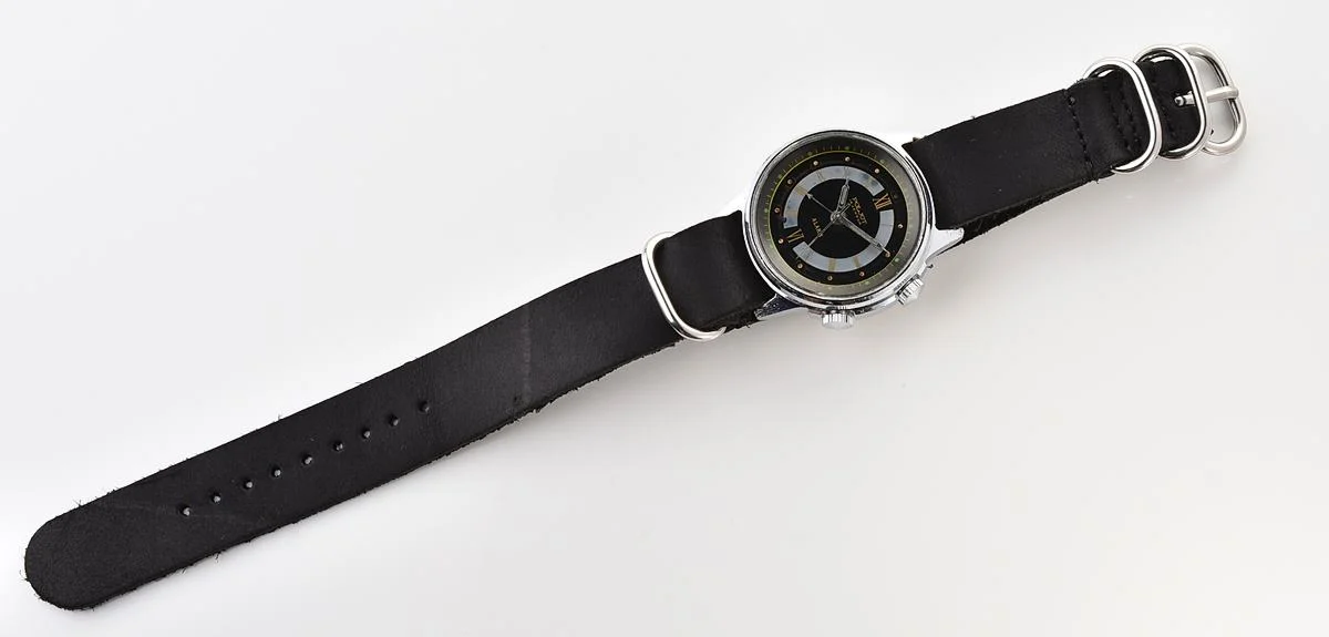 Soviet Poljot mechanical watch with alarm clock function
