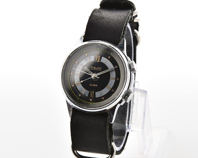Soviet POLJOT mechanical watch with alarm clock function