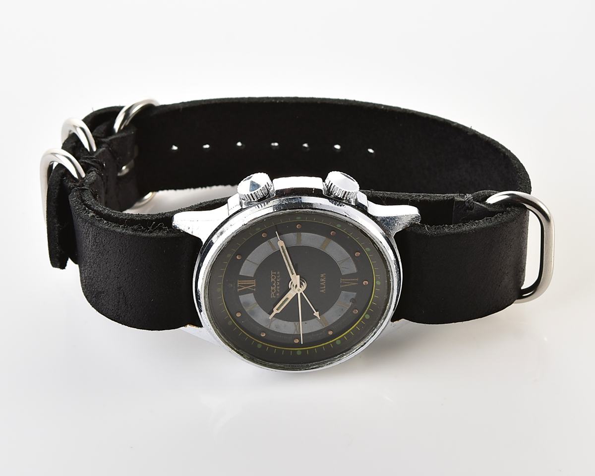 Soviet POLJOT mechanical watch with alarm clock function