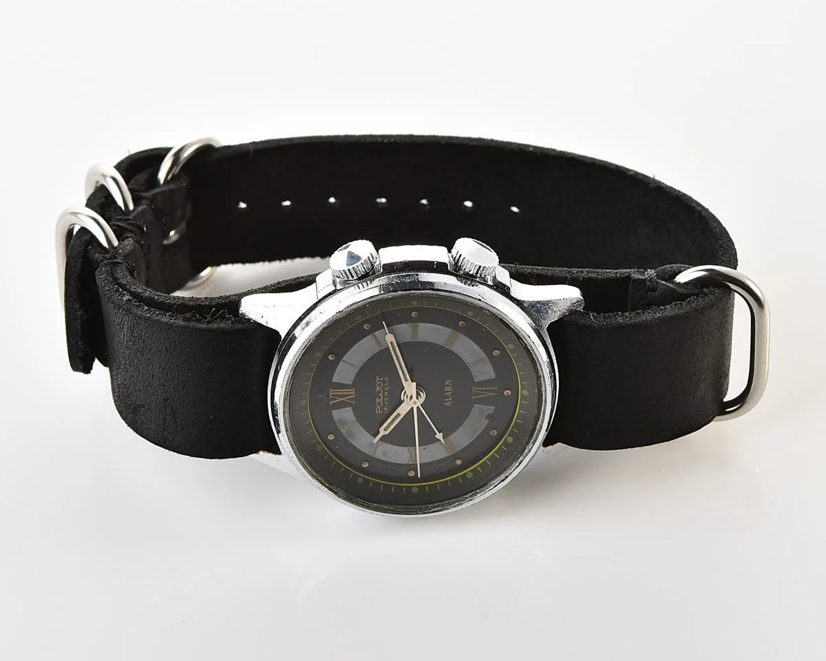 Soviet Poljot mechanical watch with alarm clock function