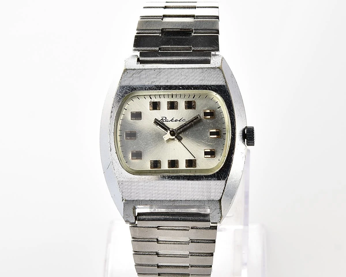 Vintage Soviet Raketa mechanical wristwatch