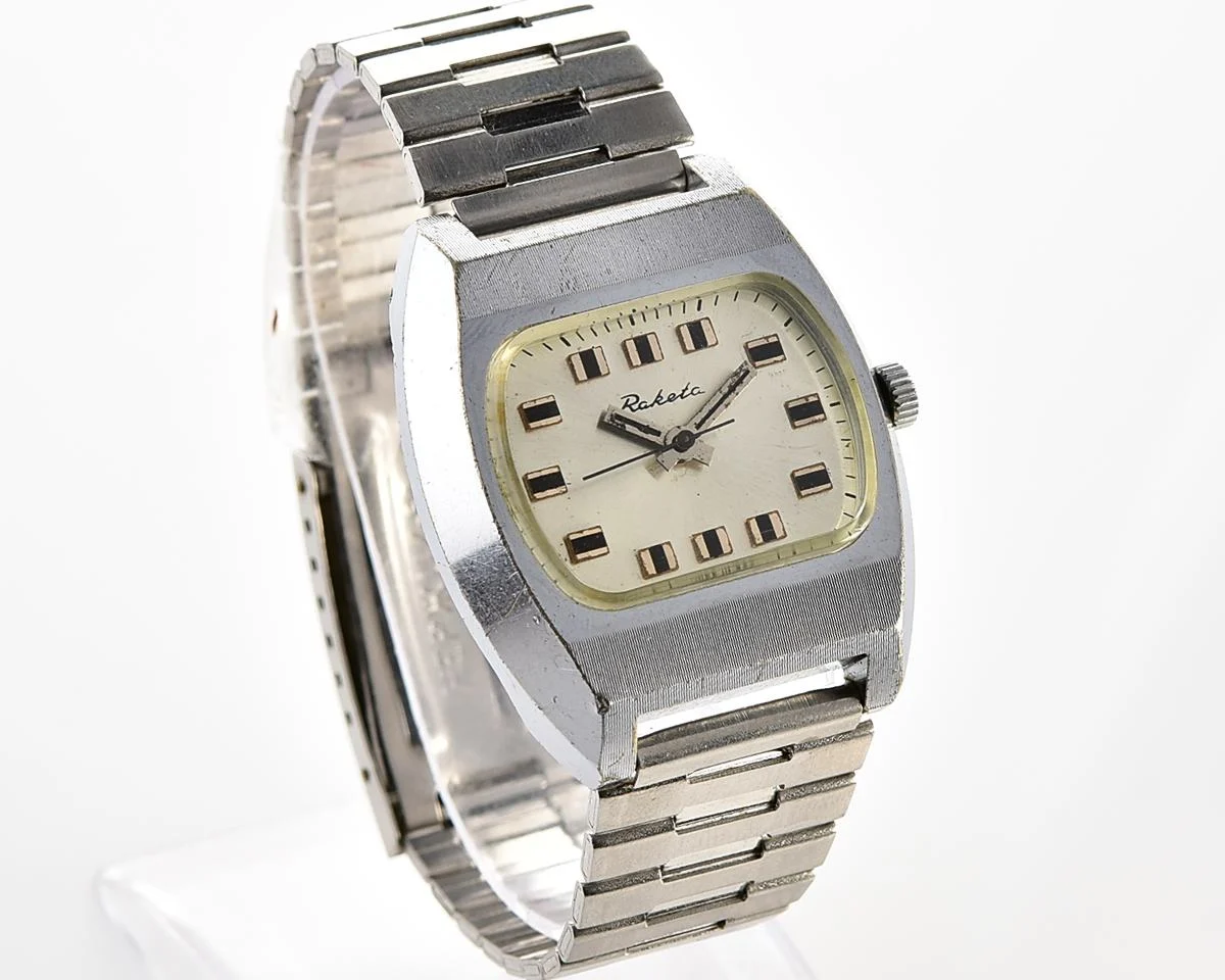 Vintage Soviet Raketa mechanical wristwatch