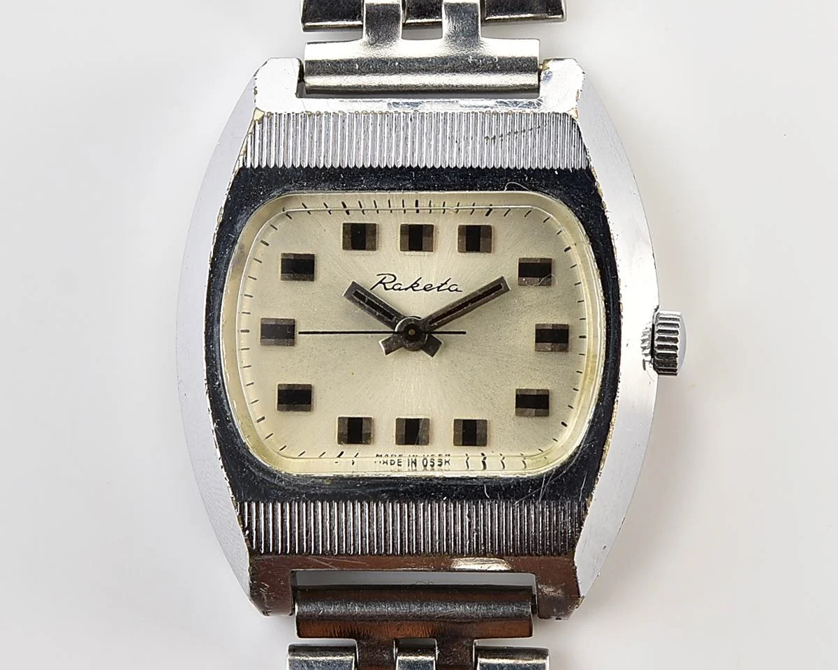 Vintage Soviet Raketa mechanical wristwatch