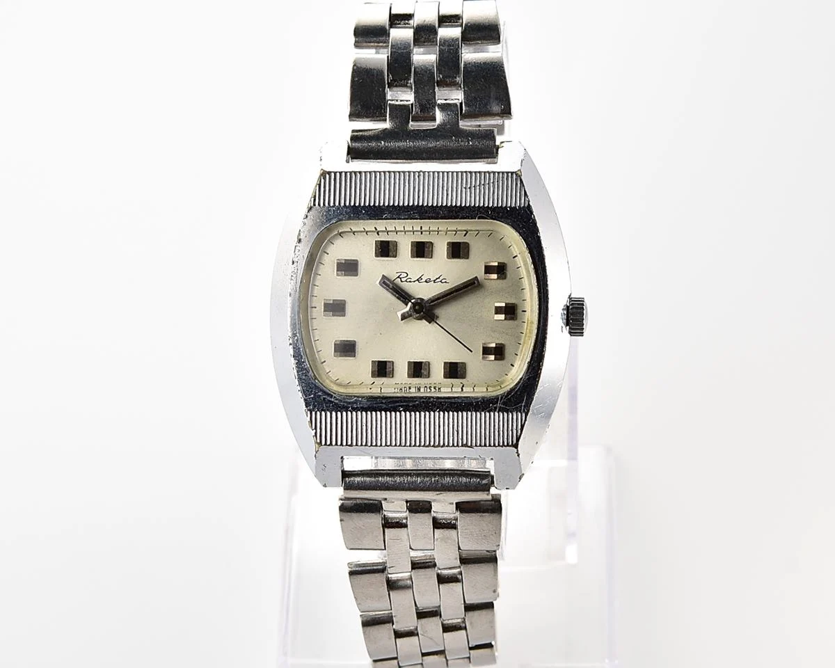 Vintage Soviet Raketa mechanical wristwatch