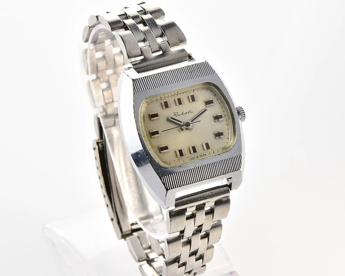 Vintage Soviet Raketa mechanical wristwatch