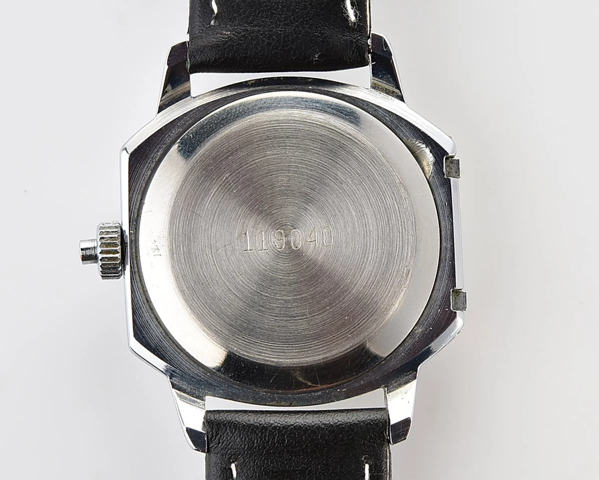 Vintage Soviet Raketa mechanical watch with black Braille dial (for visually impaired)