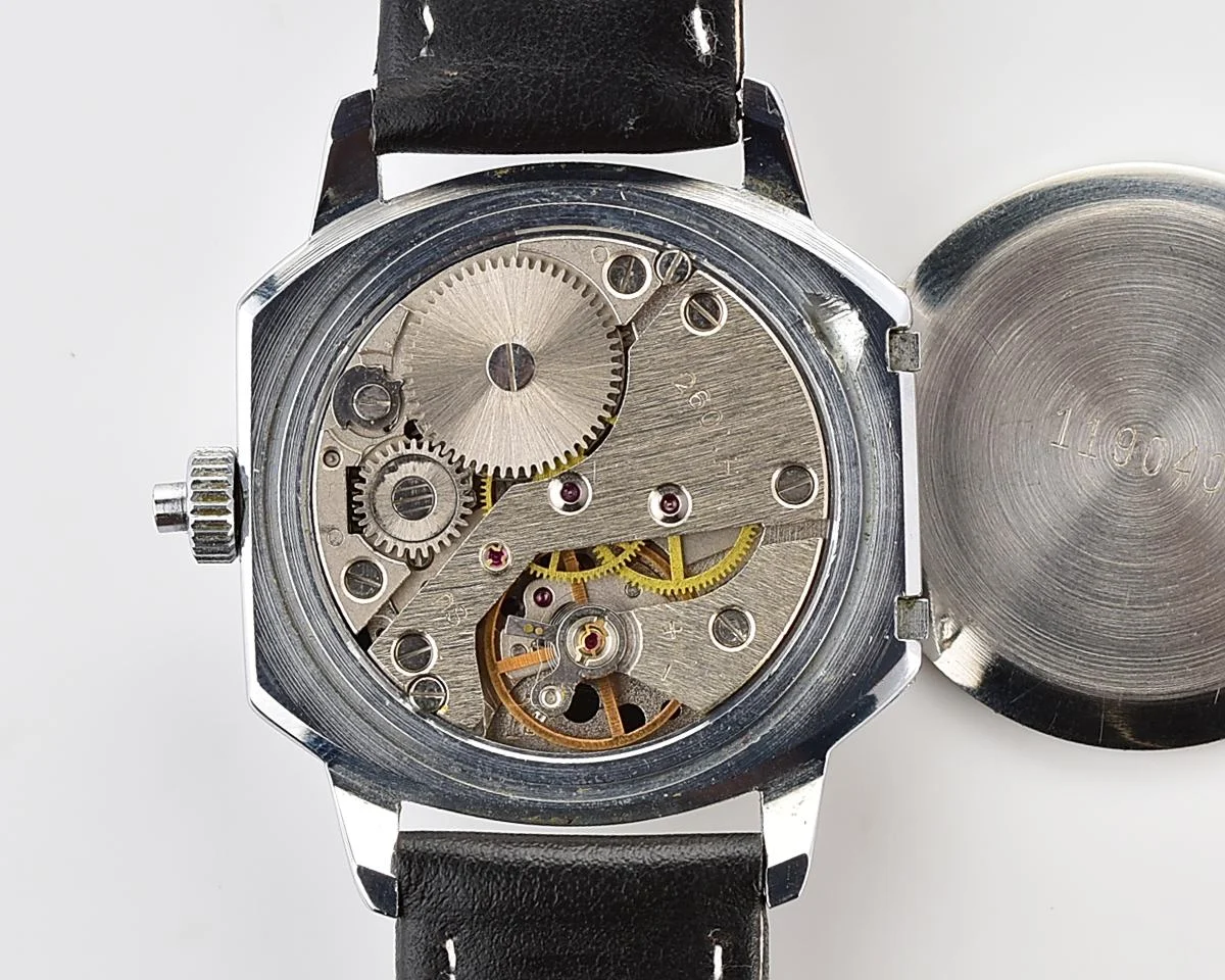 Vintage Soviet Raketa mechanical watch with black Braille dial (for visually impaired)