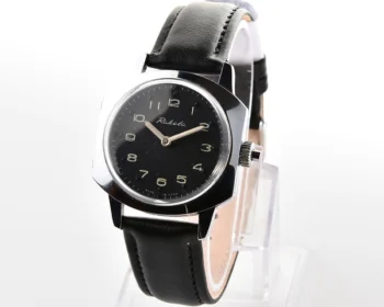 Vintage Soviet Raketa mechanical watch with black Braille dial (for visually impaired)