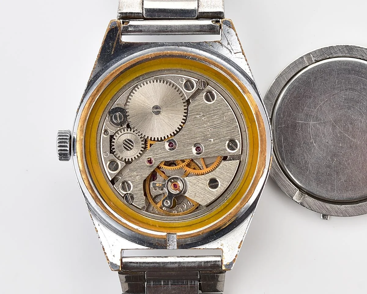 Raketa vintage mechanical wrist watch with double calendar