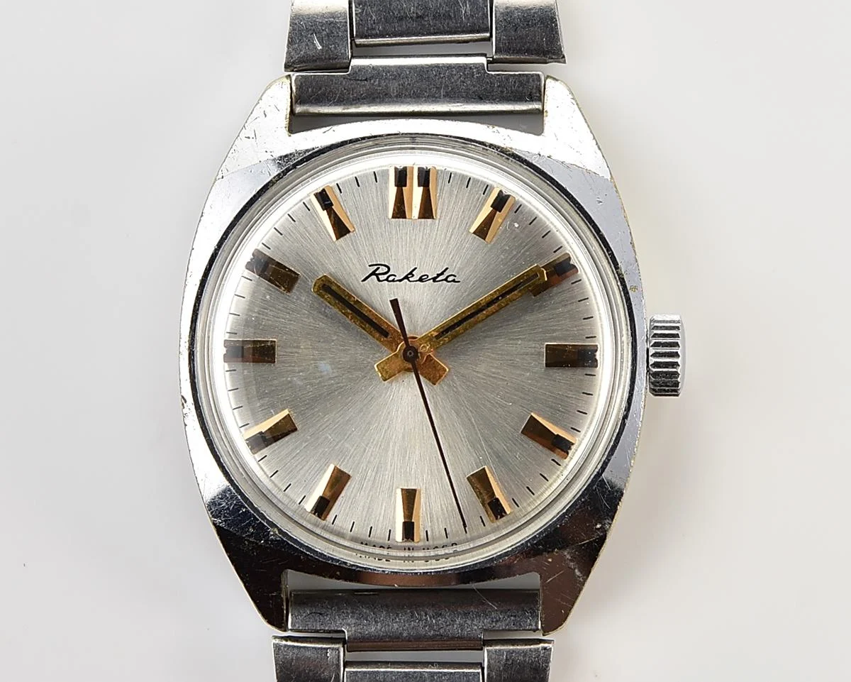 Vintage Soviet Raketa mechanical wristwatch