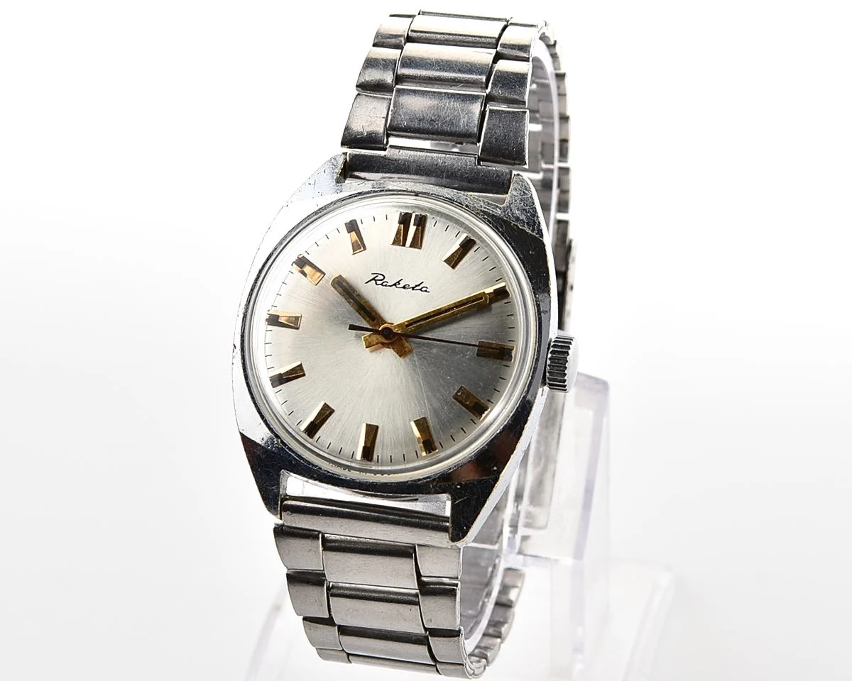 Vintage Soviet Raketa mechanical wristwatch