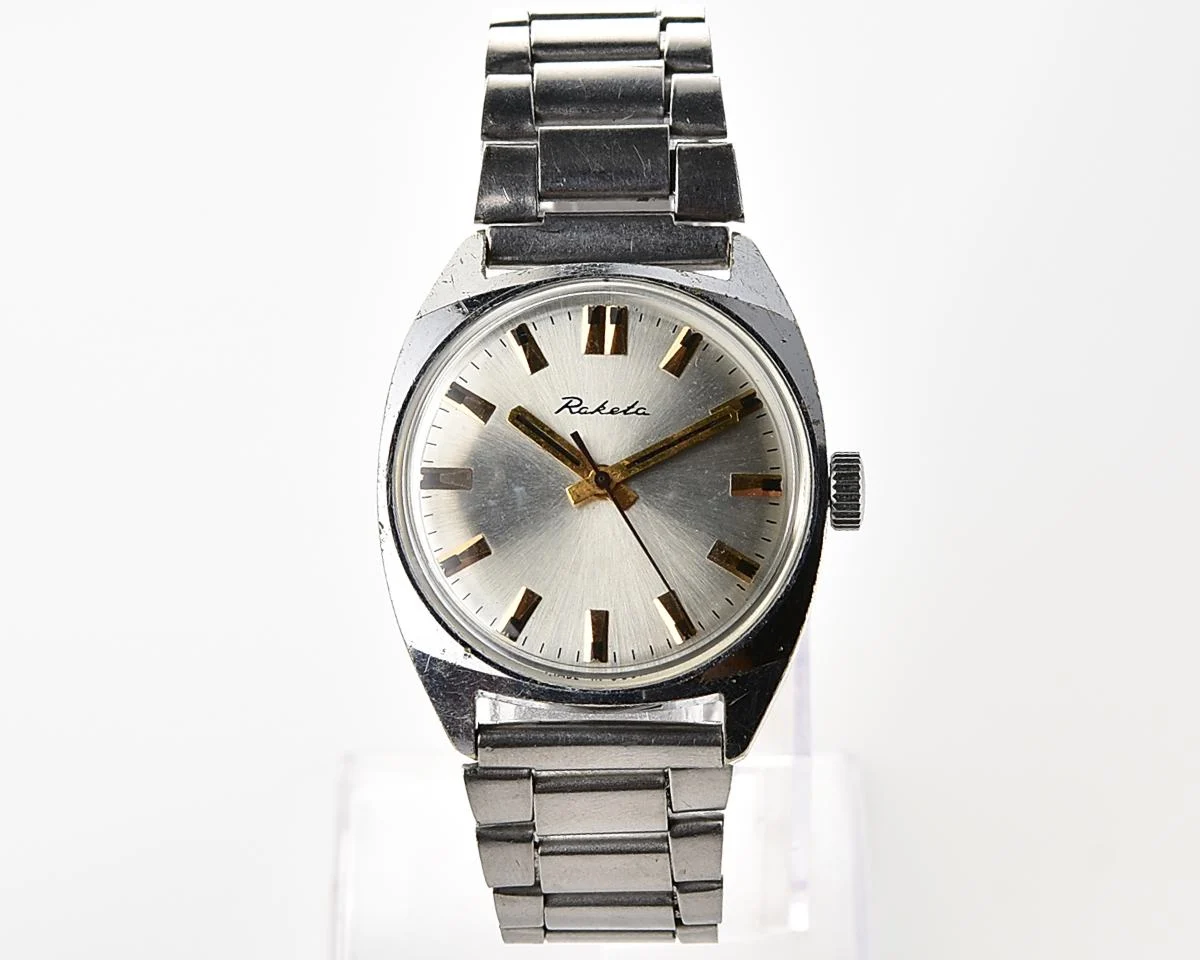 Vintage Soviet Raketa mechanical wristwatch