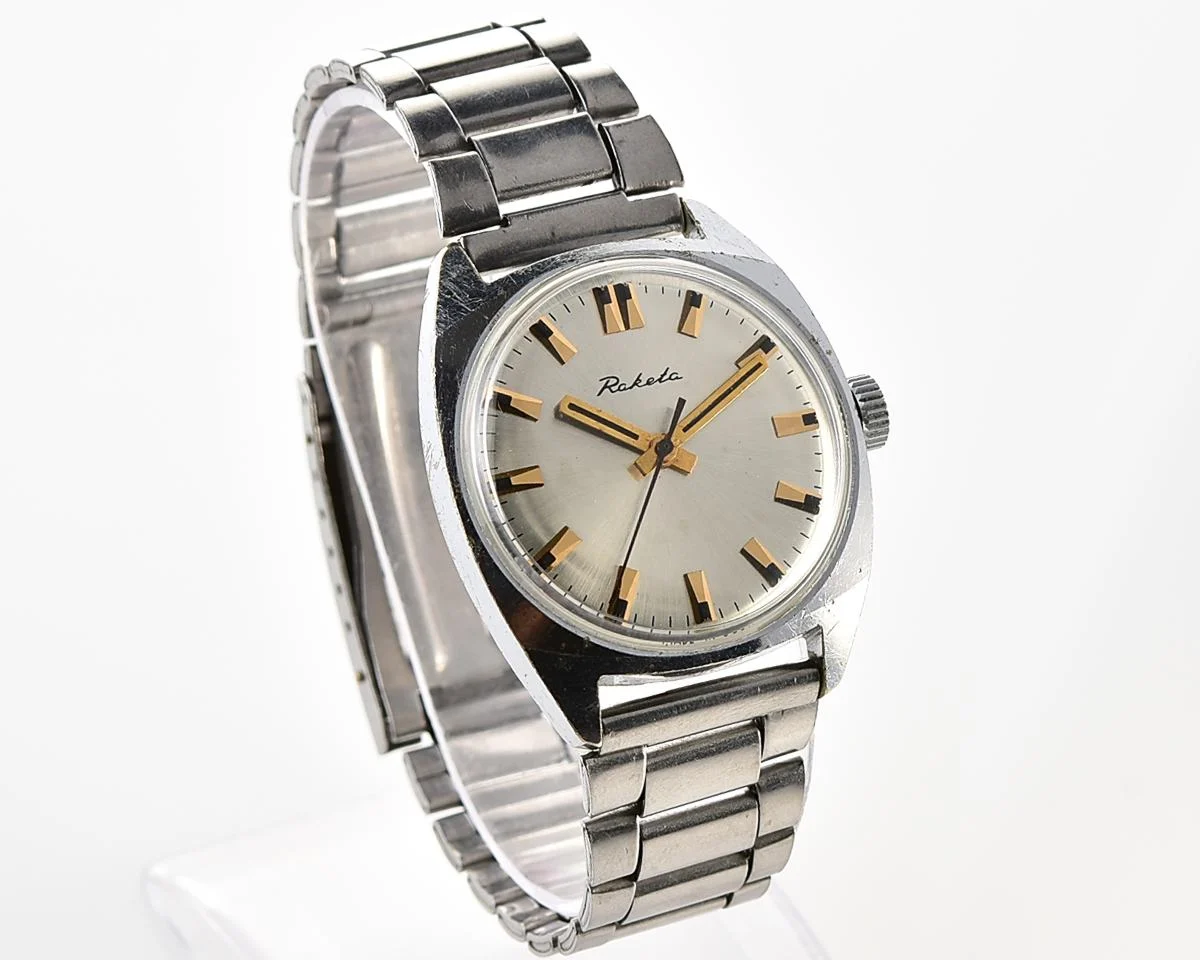 Vintage Soviet Raketa mechanical wristwatch