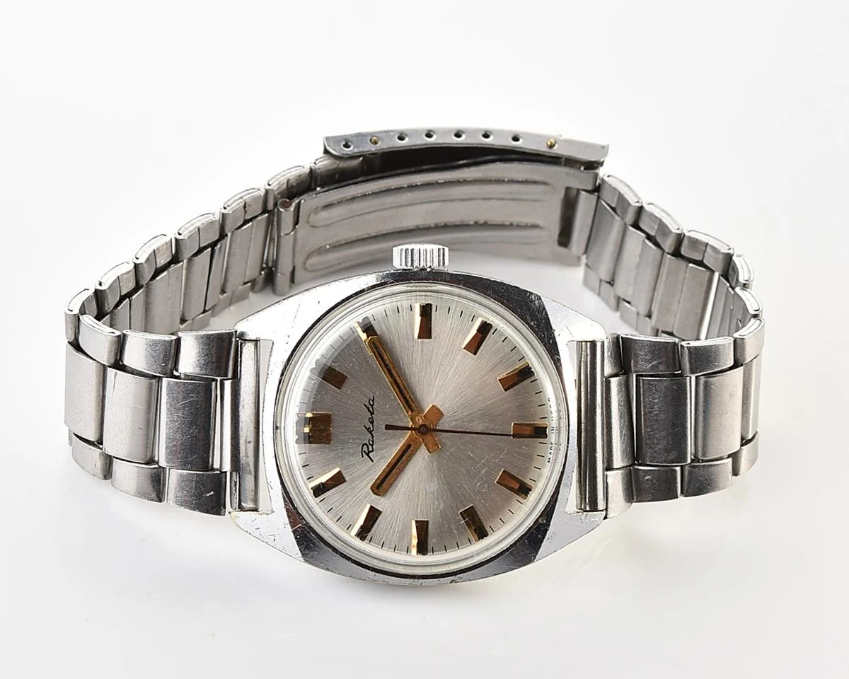 Vintage Soviet Raketa mechanical wristwatch