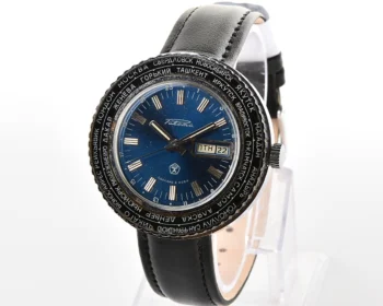 Vintage mechanical Raketa Goroda(Cities) world time watch
